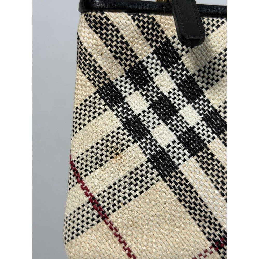 BURBERRY Nova Check Blue Label Shoulder Bag Canvas White Auth 0010 - Picture 2 of 12
